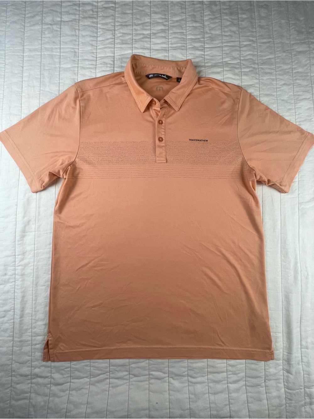 Travis Mathew Men’s Orange Polo Shirt Large